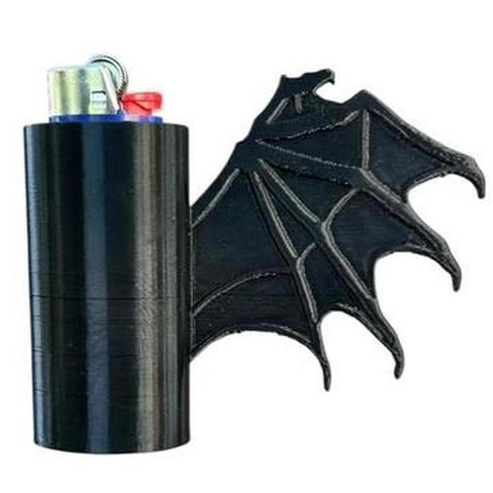 Black bat wing lighter holder emo punk vampire Halloween #goth #biker